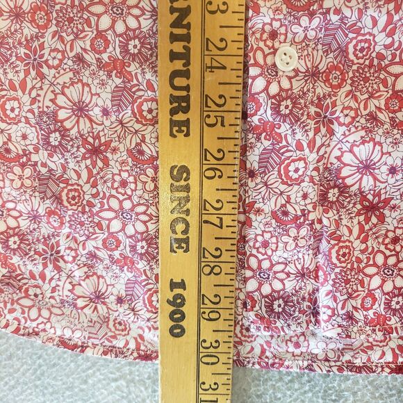 Mr Turk Hawaiian Aloha‎ Shirt Mens Large Pink White Floral Abstract Designer USA - Picture 5 of 7